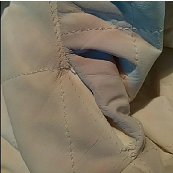 Vintage White Plush Jacket Small - Picture 7 of 8